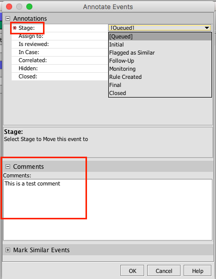  ArcSight Console: Update Stage and Add Comments to the event