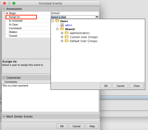  ArcSight Console: Update Assignee of the event