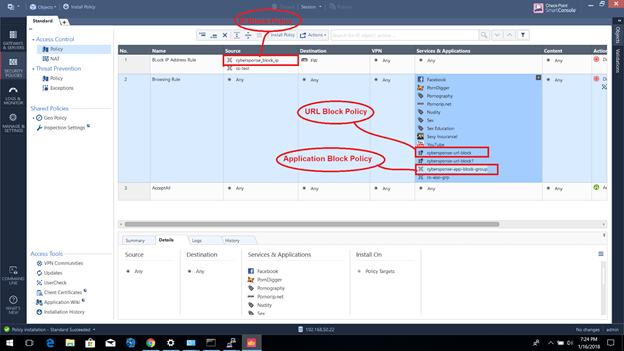 Check Point Firewall Standard page