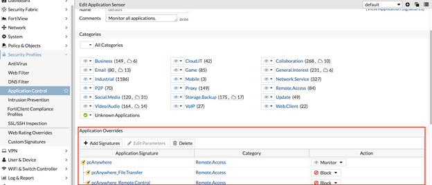FortiGate Firewall - Configuring Application Policy