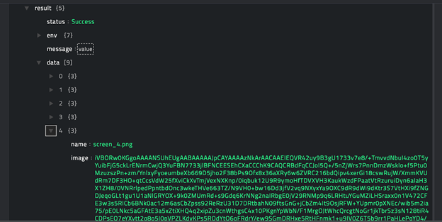 Sample output of the Get Sample Screenshots operation