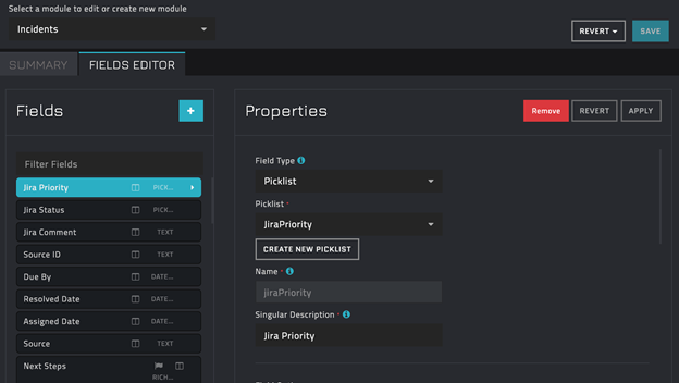 Updating Incidents module with JiraPriority picklist