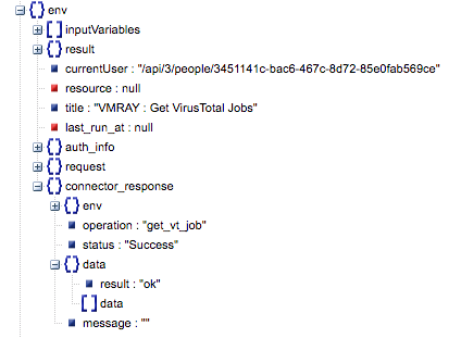 Sample output of the Get VirusTotal Jobs operation