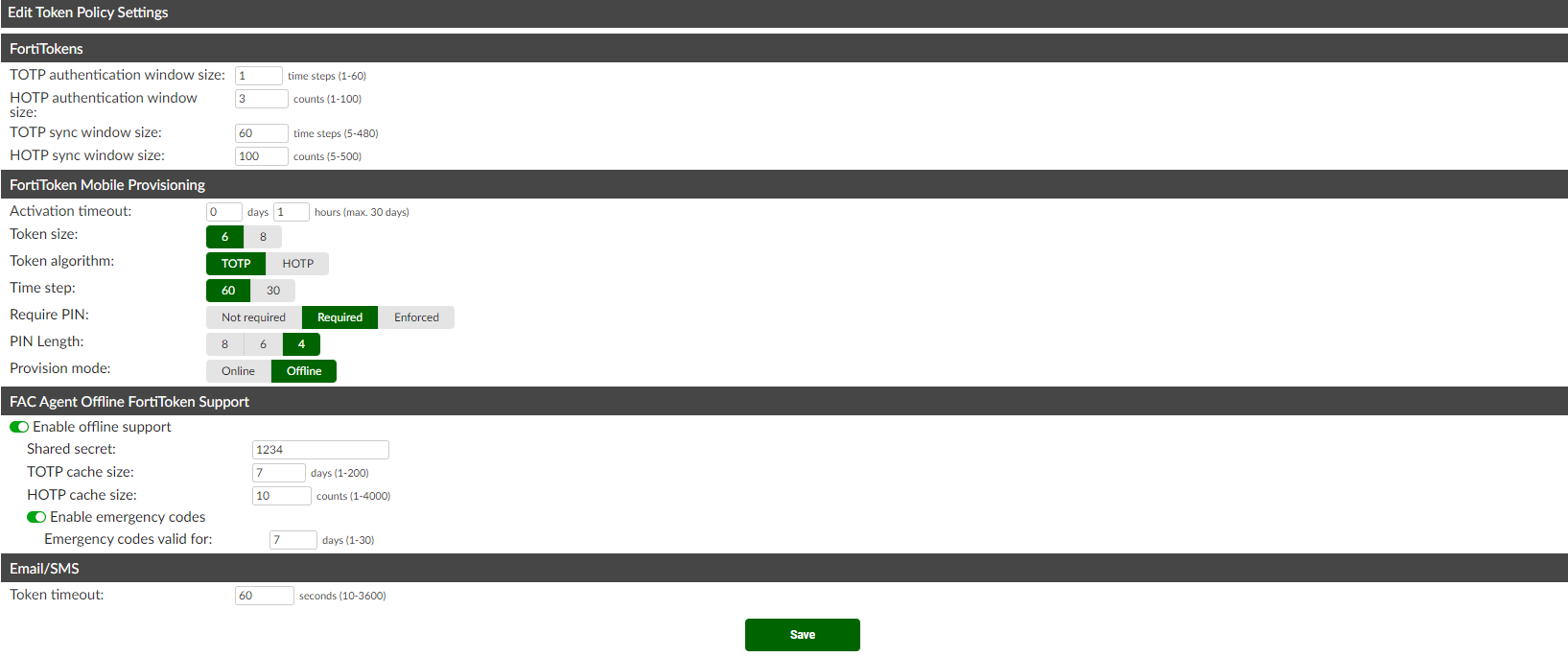 Tokens | FortiAuthenticator 6.6.2 | Fortinet Document Library