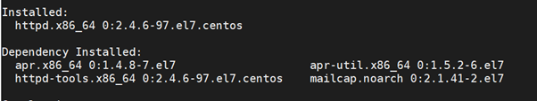 Installed httpd