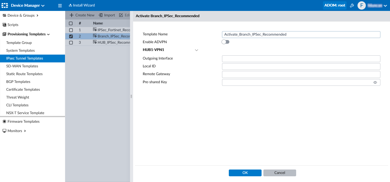 Recommended IPsec templates | FortiManager 7.2.4 | Fortinet Document ...