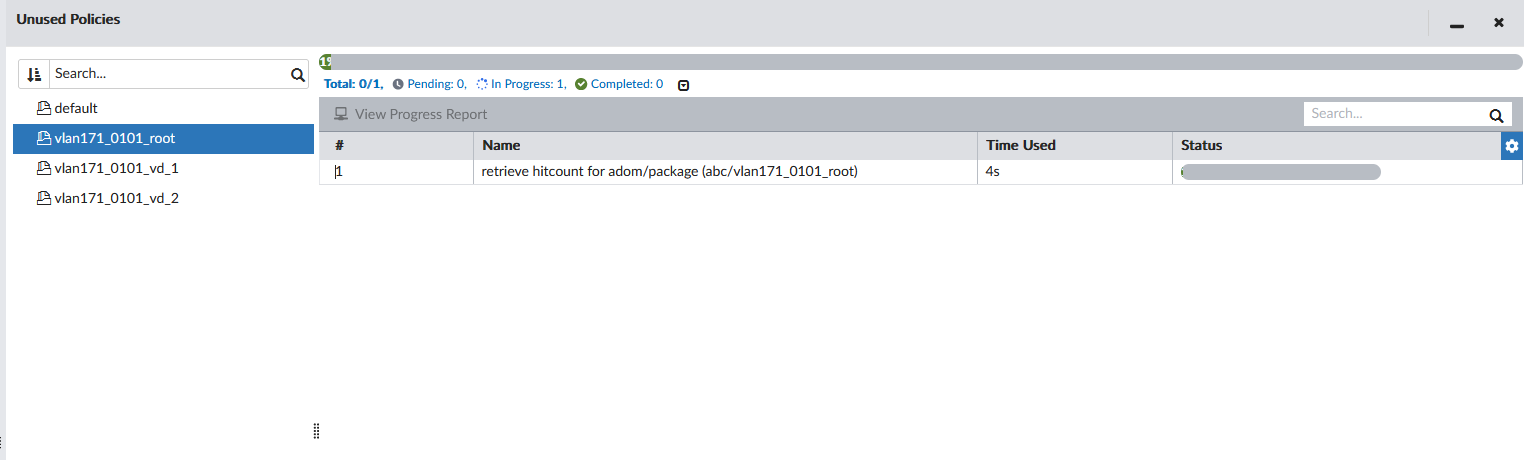 Viewing unused policies | FortiManager 7.2.4 | Fortinet Document Library
