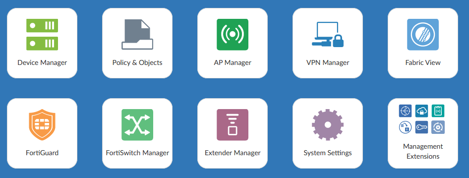 GUI overview | FortiManager 7.2.4 | Fortinet Document Library