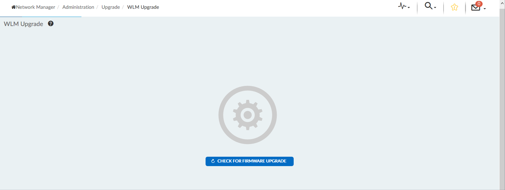 Wireless Manager Upgrade The Wireless Manager Upgrade screen.
