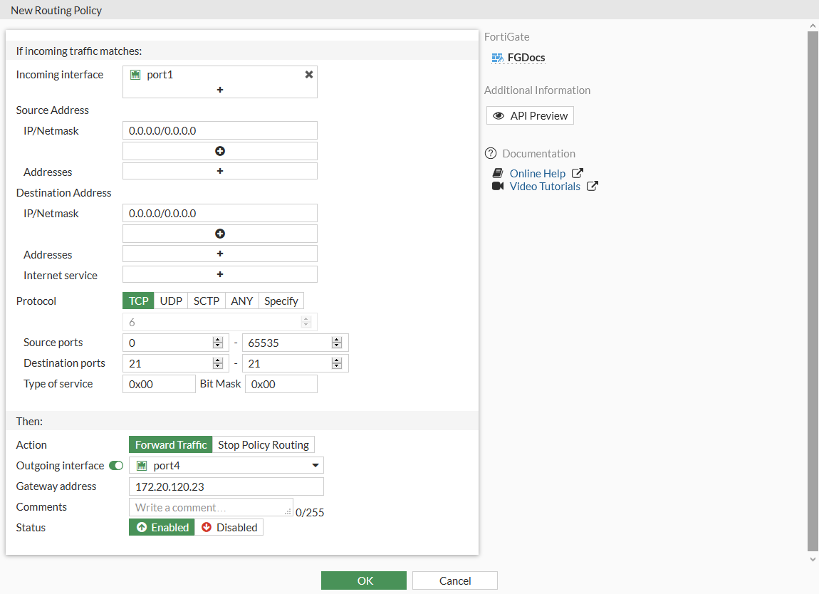 Fortigate Policy Routing Configuration Policy routes | FortiGate / FortiOS 7.2.9 | Fortinet Document Library