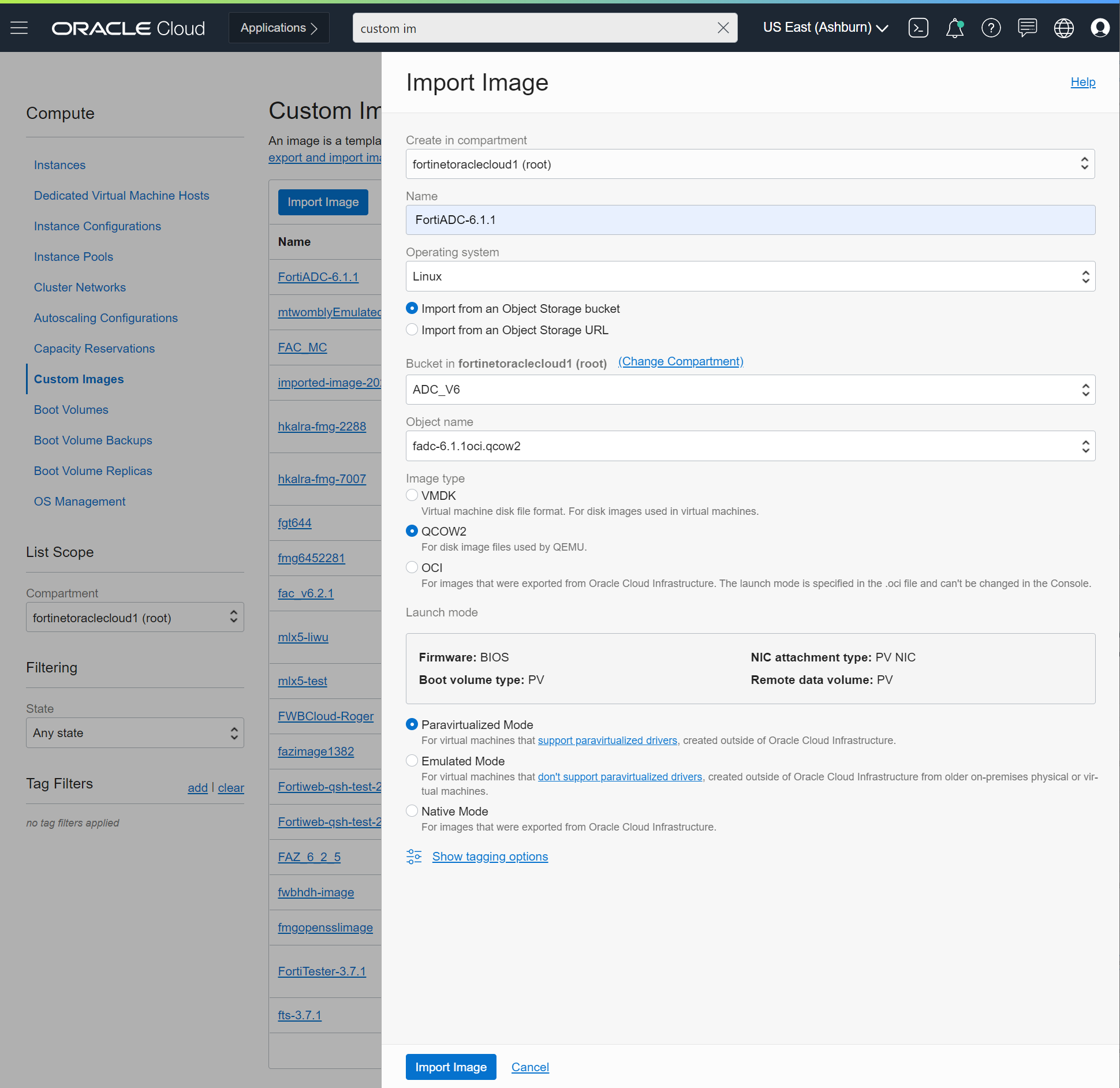 Deploying FortiADC-VM on Oracle Cloud Infrastructure | FortiADC Public  Cloud | Fortinet Document Library