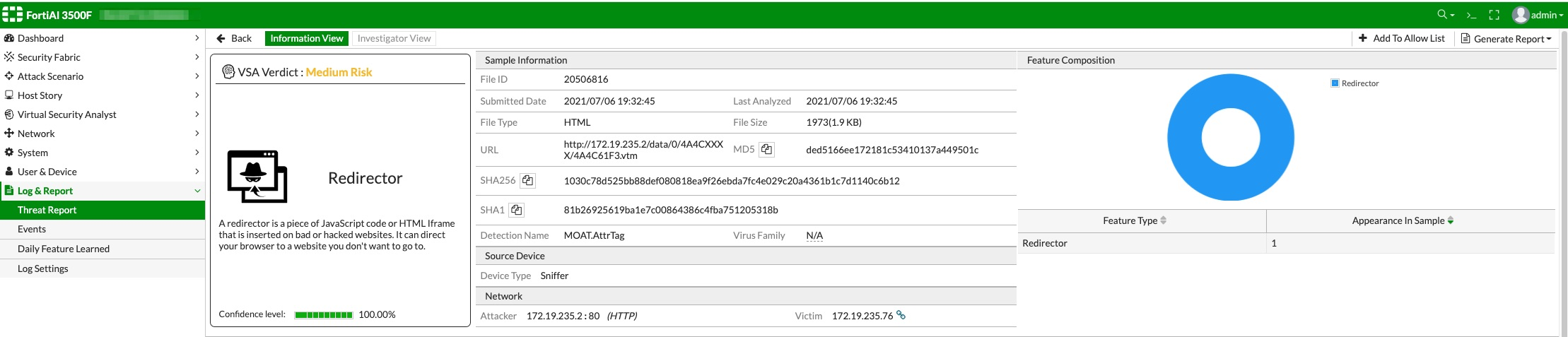 Static Filter | FortiNDR 7.2.1