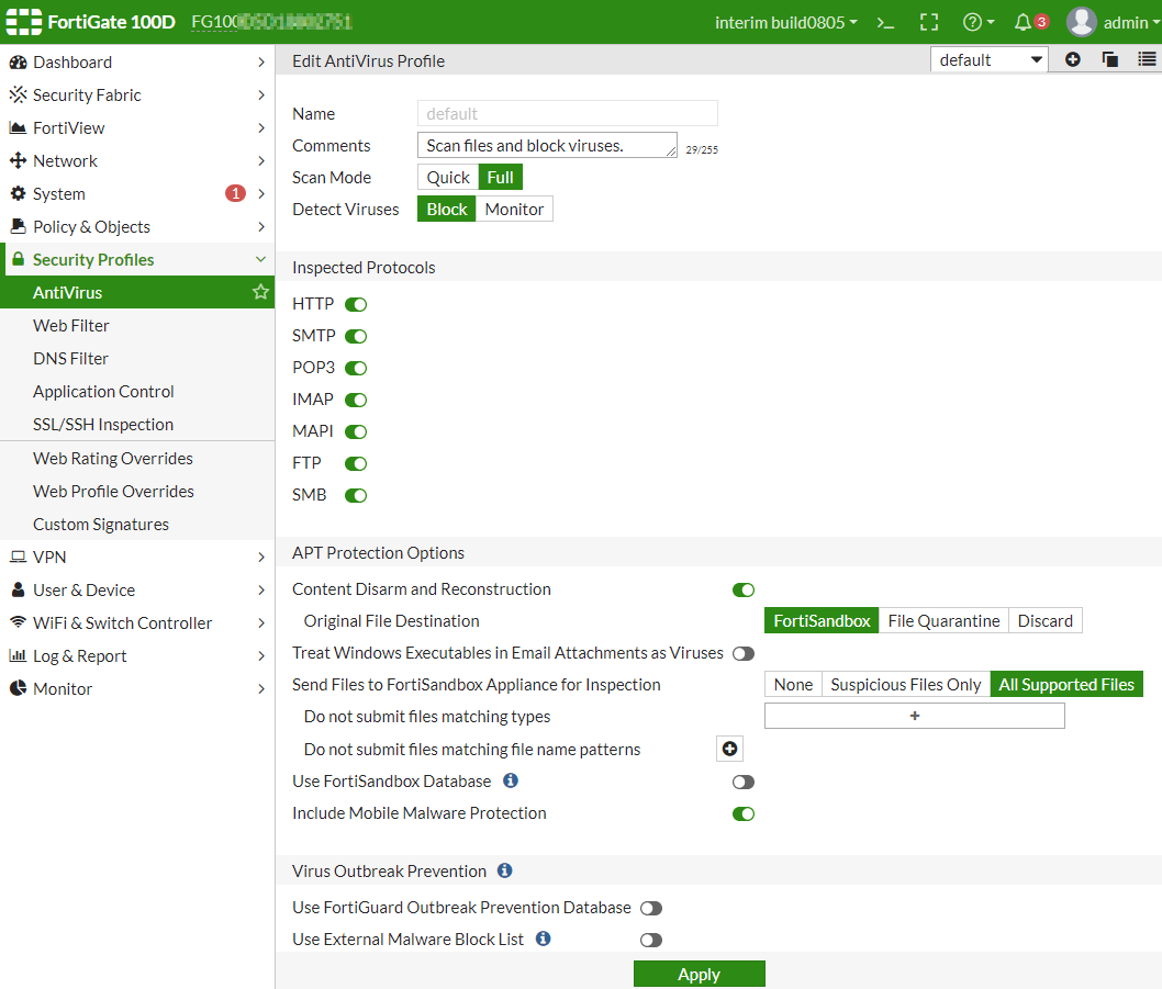 FortiGate integration (integrated mode with FOS 5.6 and higher ...