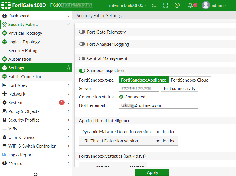 FortiGate integration (integrated mode with FOS 5.6 and higher ...
