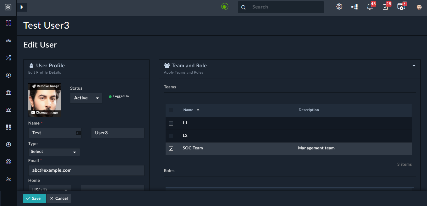 User's Own Profile Page