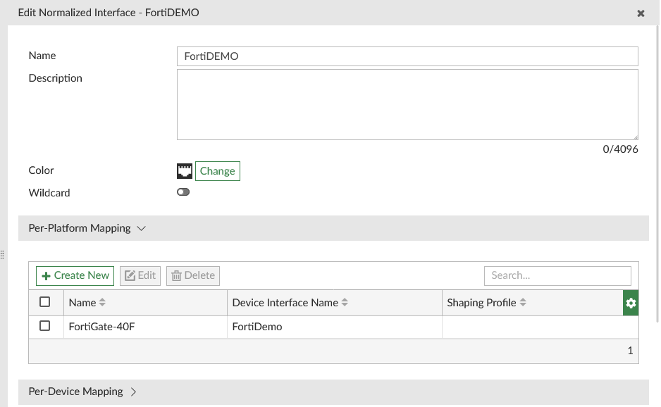 Edit or Delete Per-Platform Mapping