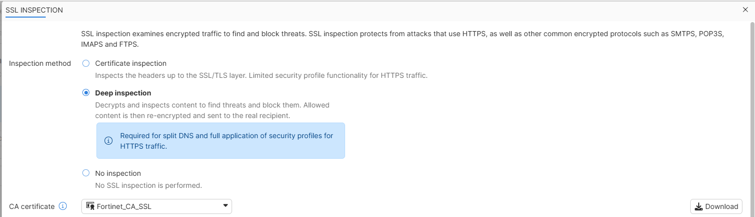 Configuring the configuration profile | FortiSASE | Fortinet Document ...