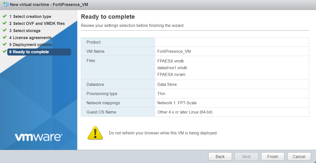 Installing FortiPresence VM on VMware ESXi FortiPresence VM 3.0.0