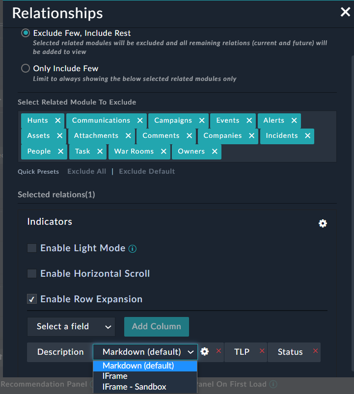 Settings - Add Fields