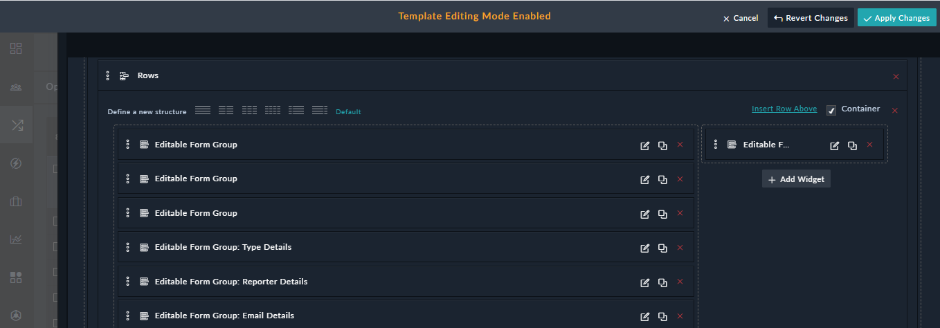 Editable Form Group Widget