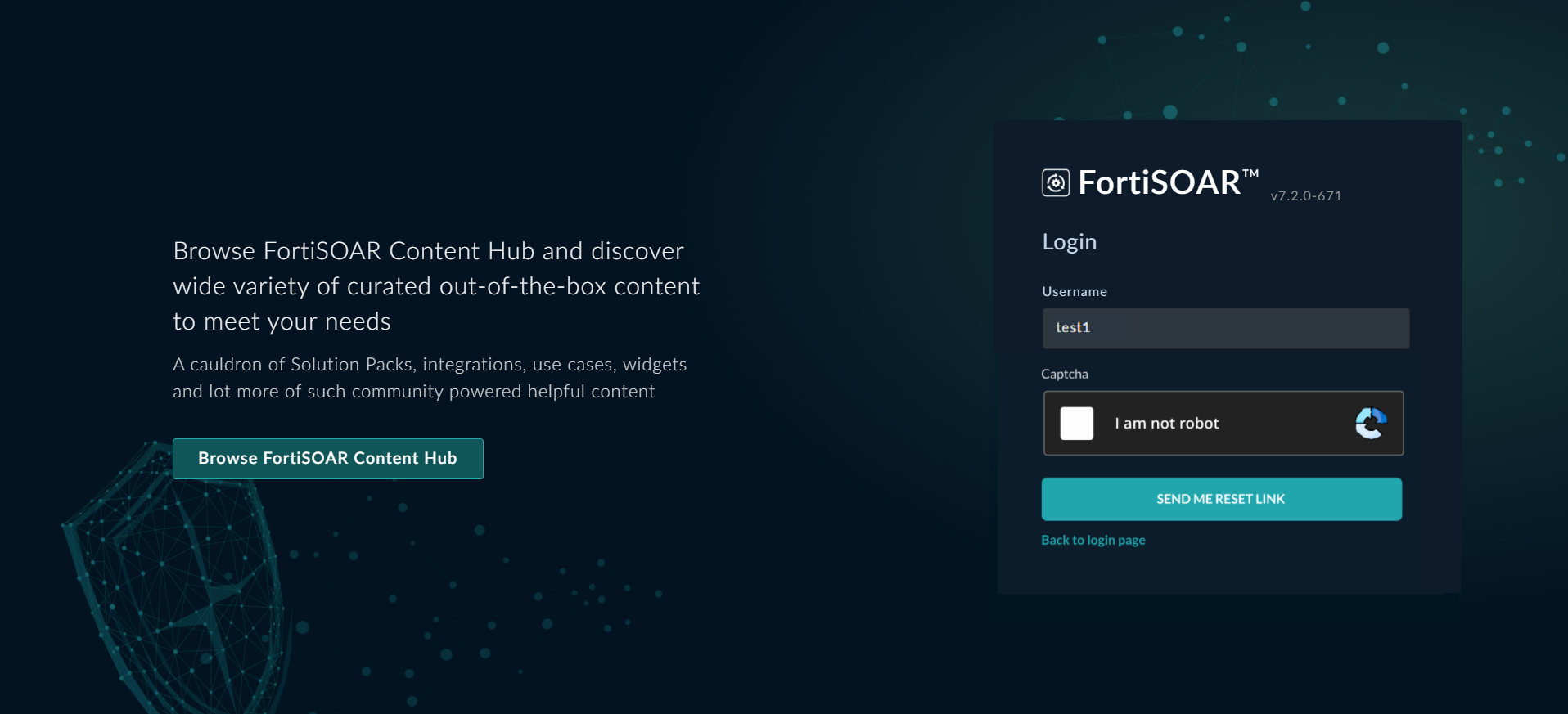 Forgot your Password screen