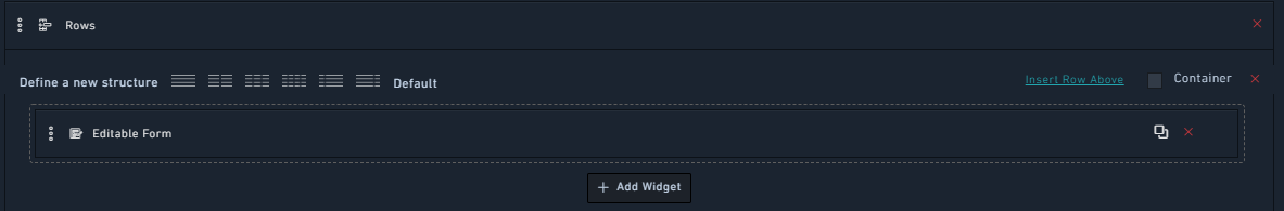 Editable Form Widget