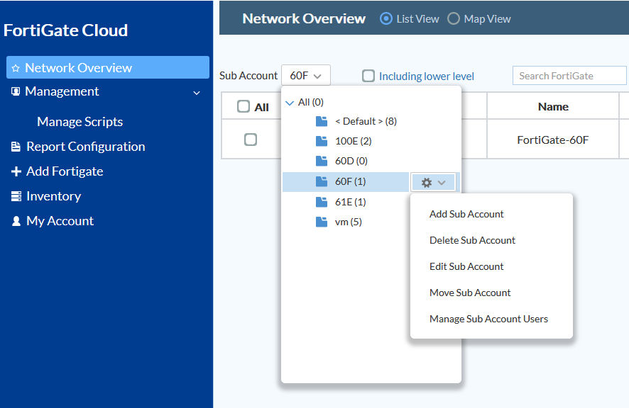 Multitenancy | FortiGate Cloud 24.2.0 | Fortinet Document Library