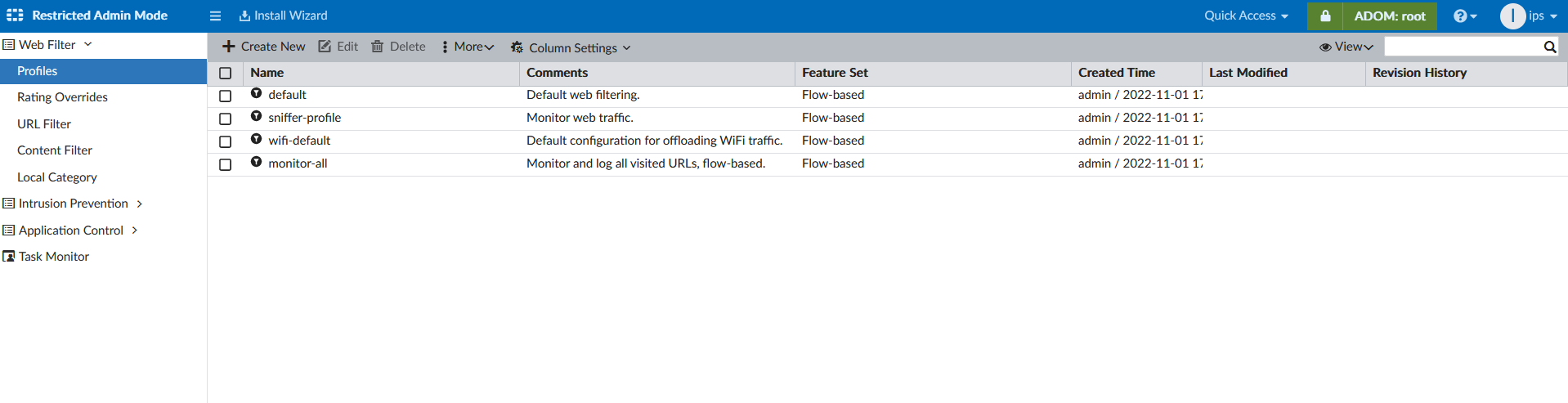 Workspace mode for restricted administrators | FortiManager 7.4.4 ...