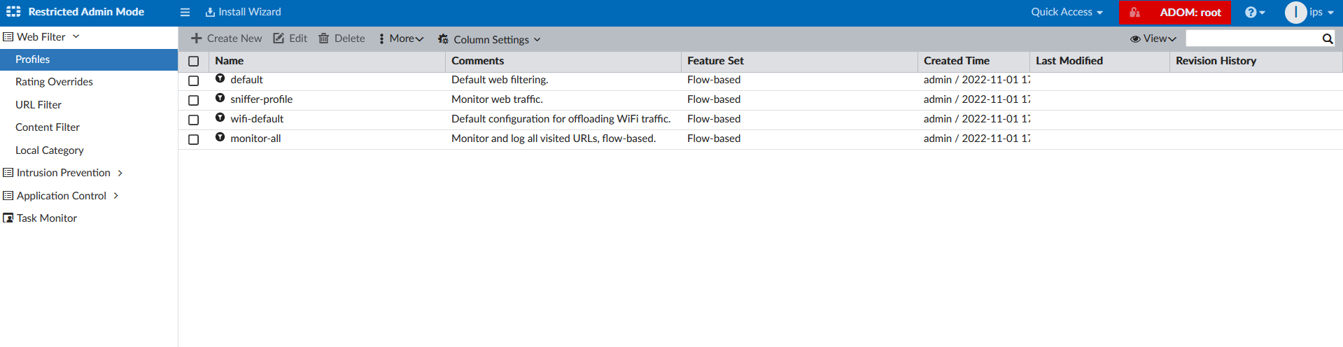 Workspace mode for restricted administrators | FortiManager 7.4.4 ...