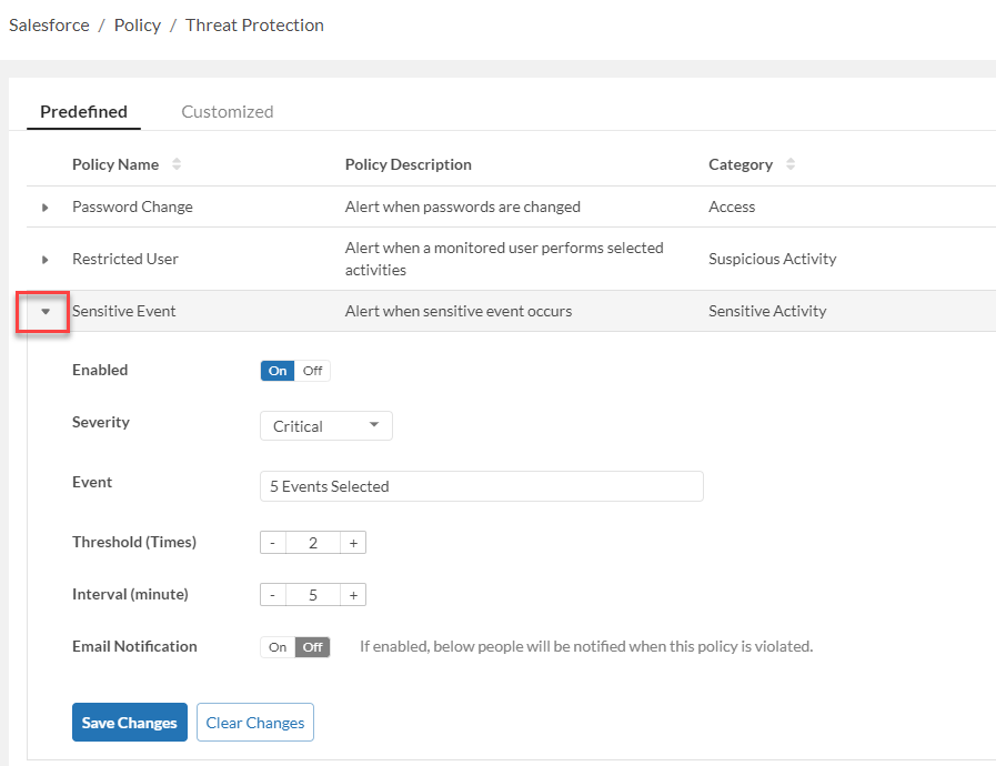 Policy Configuration | FortiCASB 23.4.a | Fortinet Document Library