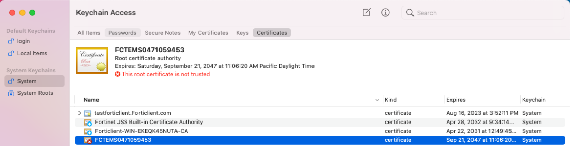 Debugging | FortiClient 7.0.0 | Fortinet Document Library