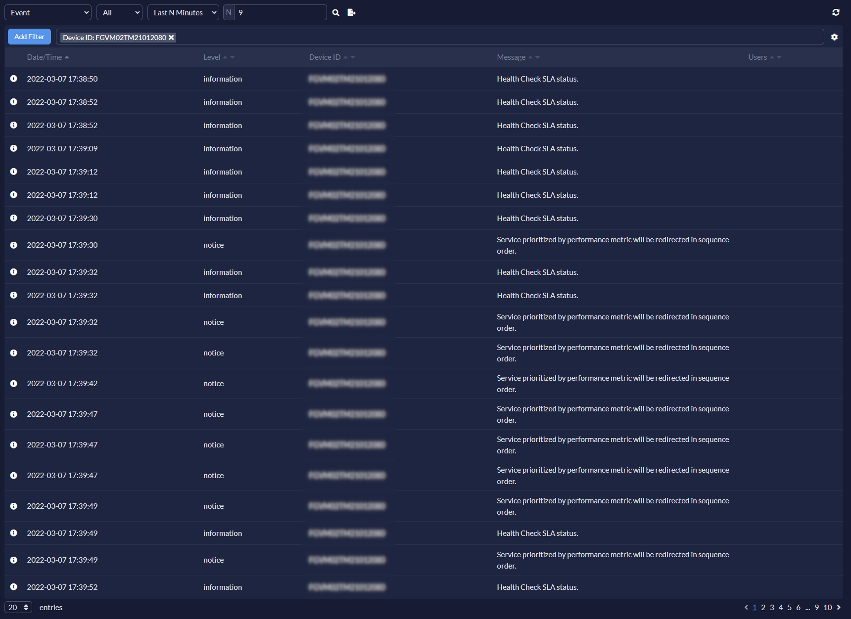 Event | FortiPortal 7.4.1 | Fortinet Document Library