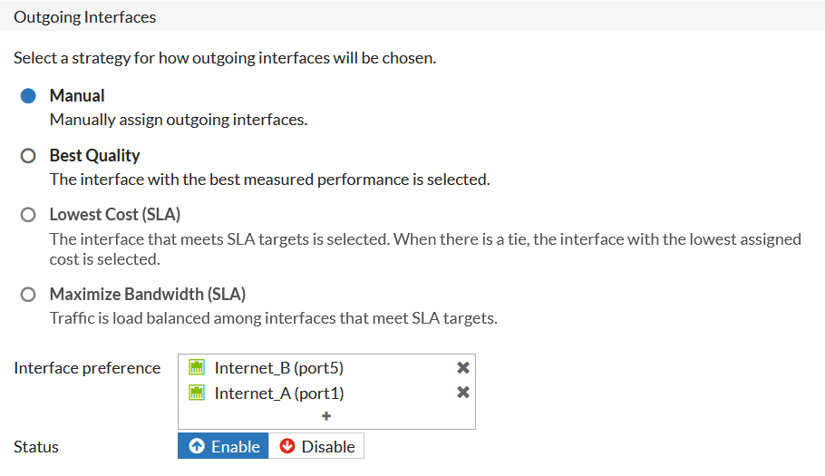 SD-WAN rule for social media traffic