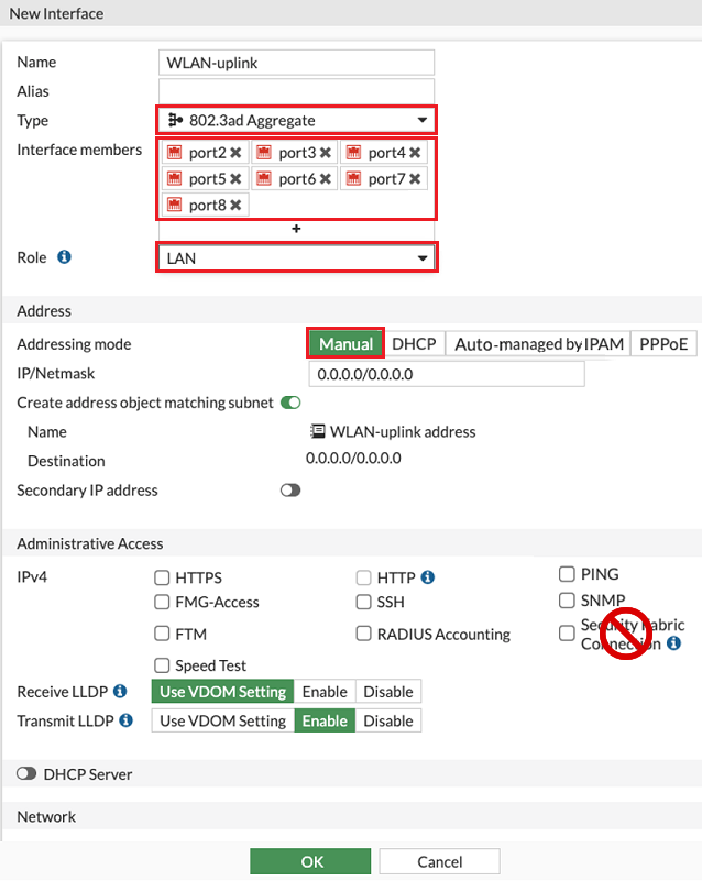 Add an Aggregate Interface for WLAN Uplink Traffic – SSID outgoing ...