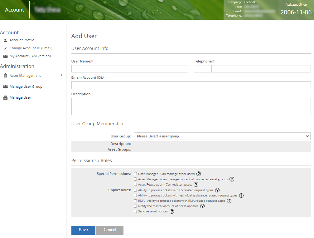 Managing users | FortiCloud Services 25.2.a | Fortinet Document Library
