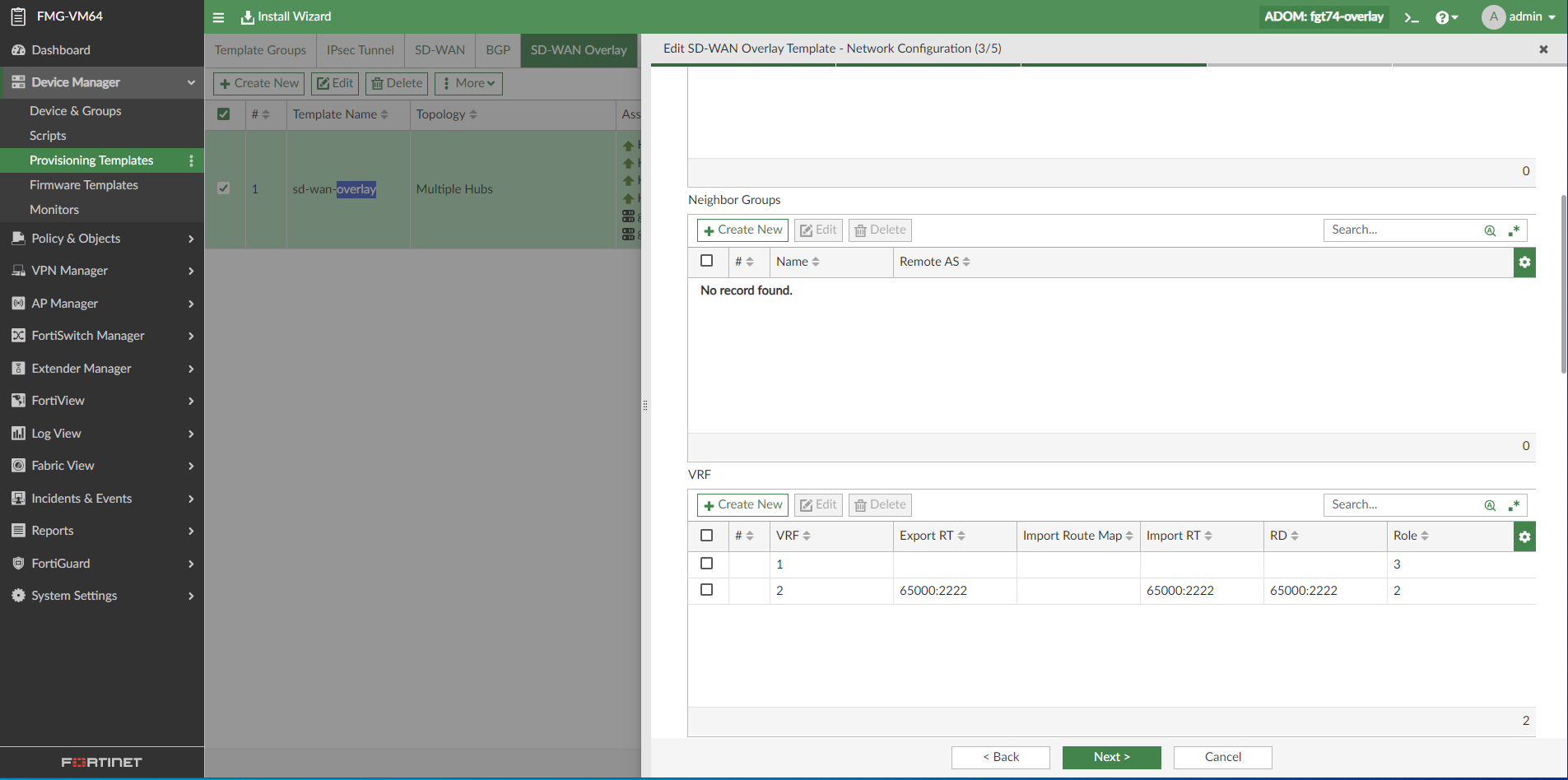 Traffic segmentation over a single overlay is supported in the SD WAN