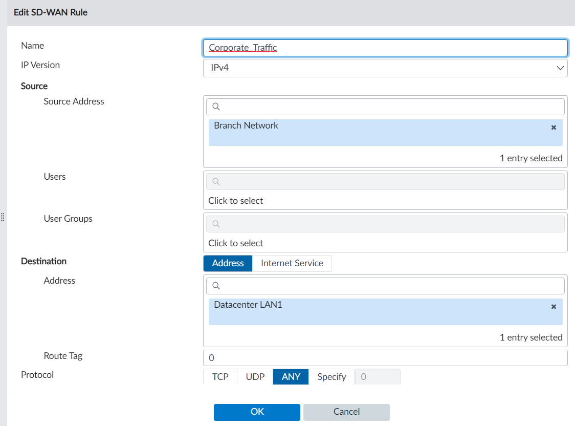 Configuring SD-WAN rules | FortiManager 7.2.0 | Fortinet Document Library