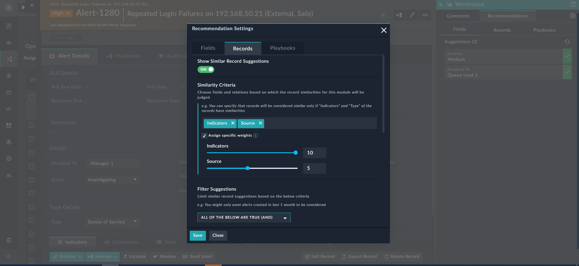Defining the Similarity Criteria