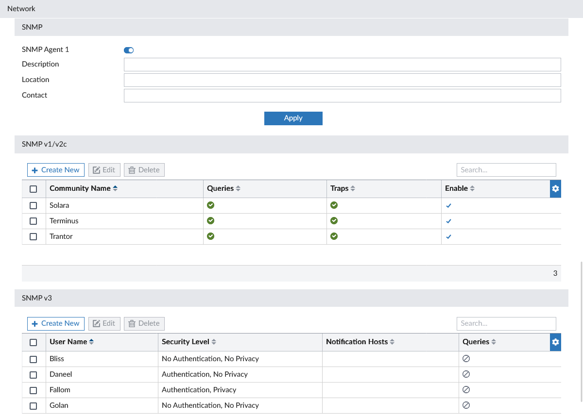 SNMP agent | FortiAnalyzer 7.6.4 | Fortinet Document Library