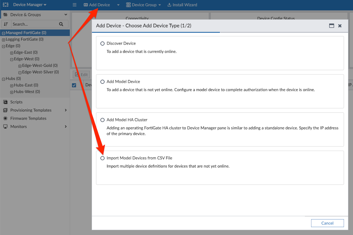 Fortios Devices Creating multiple Model Devices | FortiGate / FortiOS 7.2.0 | Fortinet ...