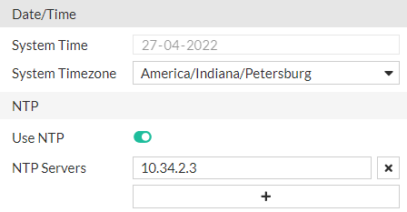 Date/Time Settings | FortiGuest 1.2.0 | Fortinet Document Library