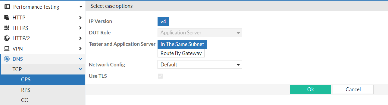 DNS cases | FortiTester 7.4.2 | Fortinet Document Library