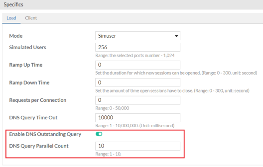 DNS cases | FortiTester 7.4.2 | Fortinet Document Library