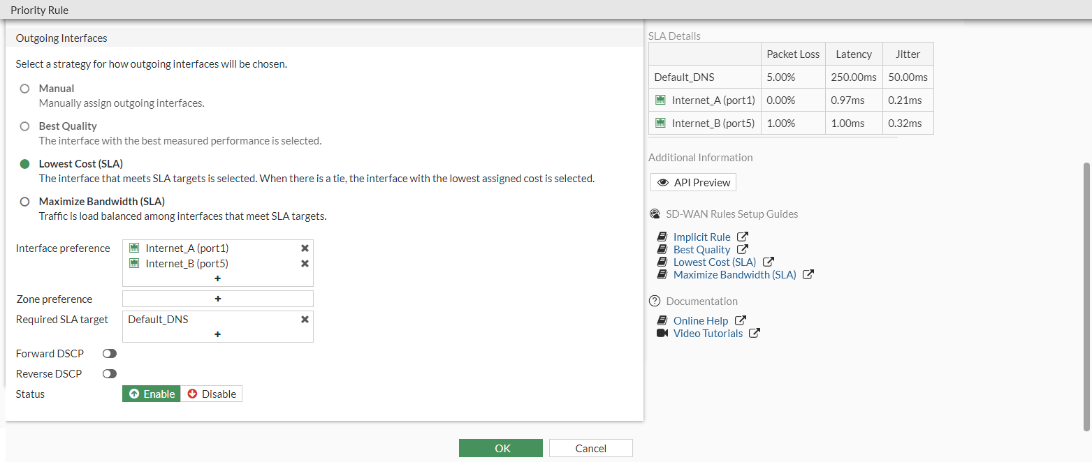 SD-WAN rule for all other web traffic