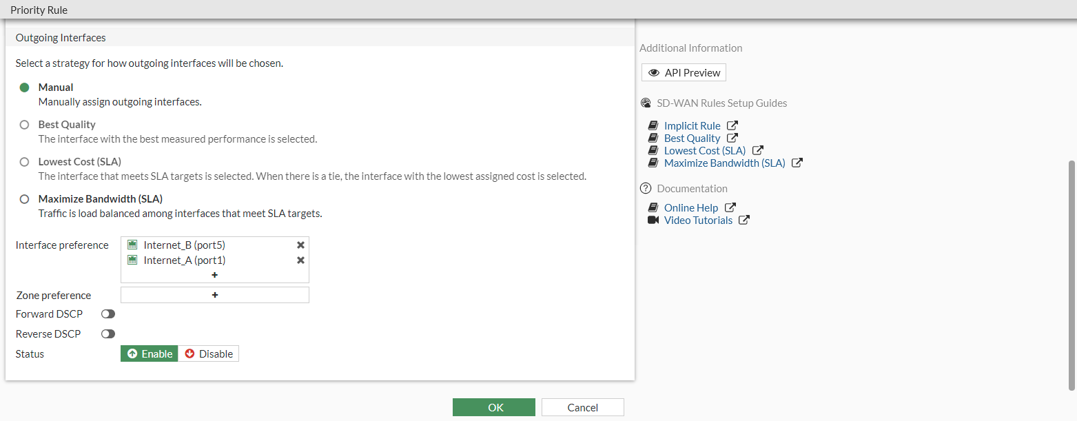 SD-WAN rule for social media traffic