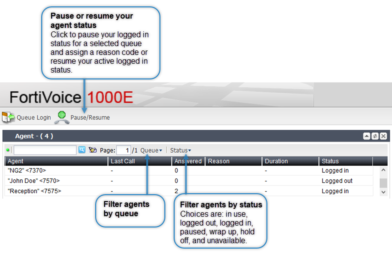 Agent | FortiVoice 7.2.2 | Fortinet Document Library