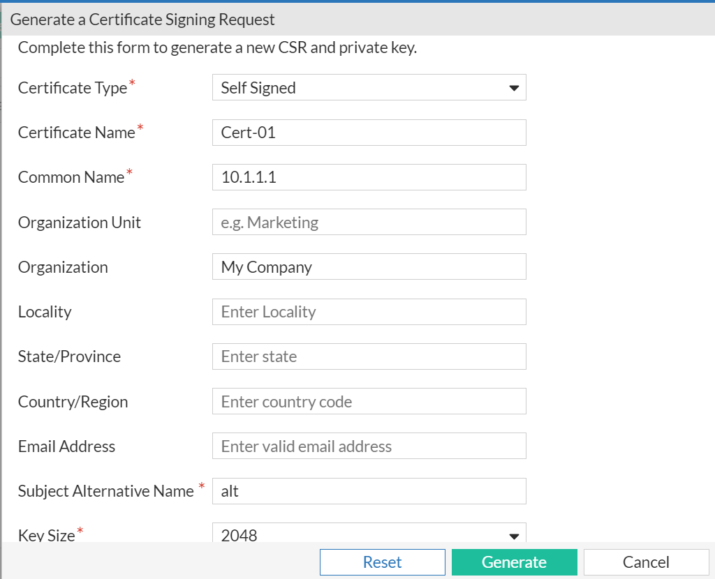 Certificates | FortiAIOps 2.0.1 | Fortinet Document Library