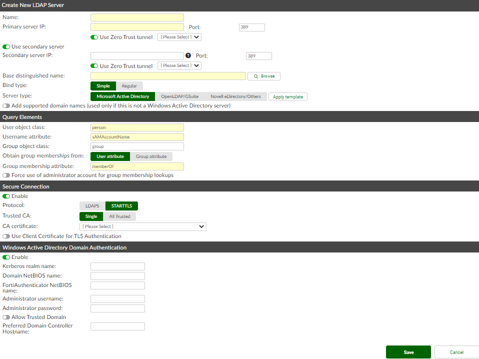 LDAP | FortiAuthenticator 6.6.5 | Fortinet Document Library
