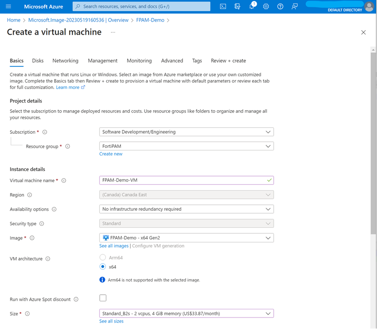 Deploying FortiPAM-VM on Azure from a VHD image file | FortiPAM Public ...