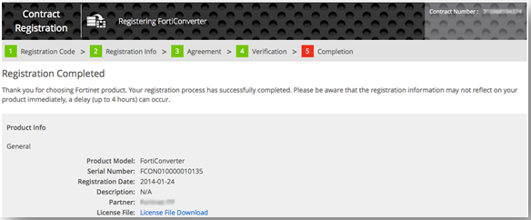 Activating the license | FortiConverter Tool 7.0.4 | Fortinet Document ...